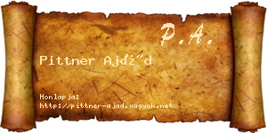 Pittner Ajád névjegykártya